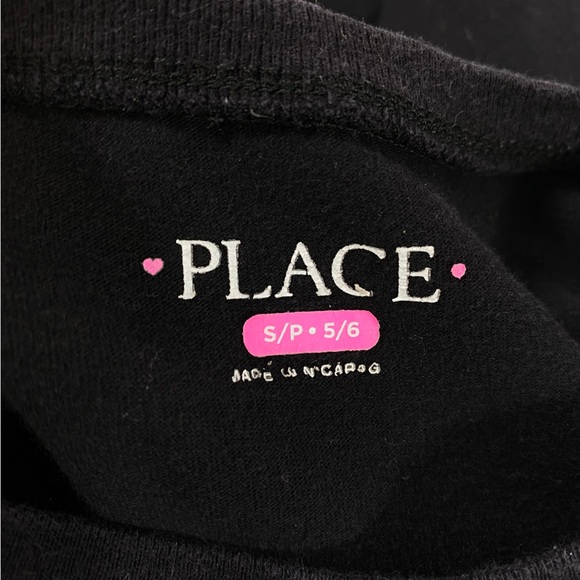 Children’s Place #Princess Black Long Sleeve Tee - Picture 4 of 6